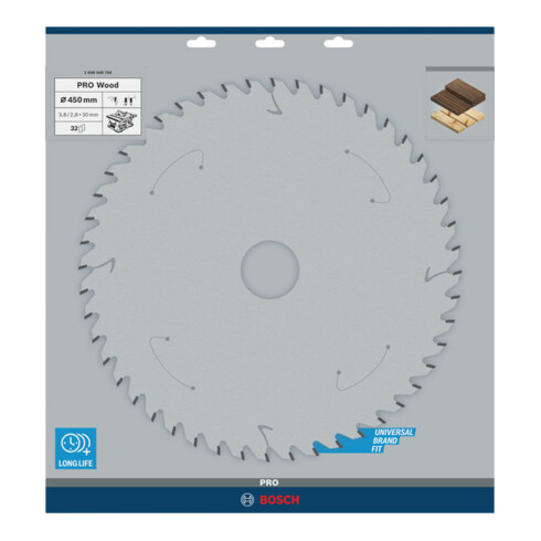 Lame p. scie circulaire Construct Wood D. ext. 450 mm nbre. de dents 32 WZ perça