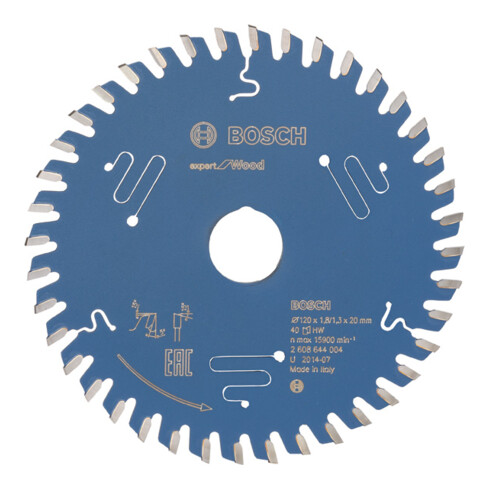 Lame p. scie circulaire Expert for Wood D. ext. 120 mm nbre. de dents 40 WZ perç