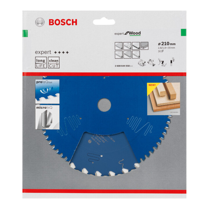 Lame p. scie circulaire Expert for Wood D. ext. 210 mm nbre. de dents 30 WZ perç