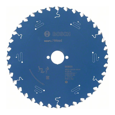 Lame p. scie circulaire Expert for Wood D. ext. 230 mm nbre. de dents 36 WZ perç