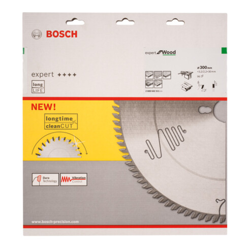 Lame p. scie circulaire Expert for Wood D. ext. 300 mm nbre. de dents 96 WZ perç