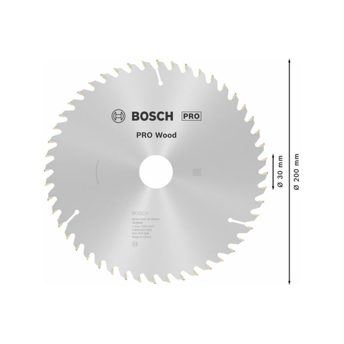 Lame p. scie circulaire Optiline Wood D. ext. 200 mm nbre. de dents 48 WZ perçag