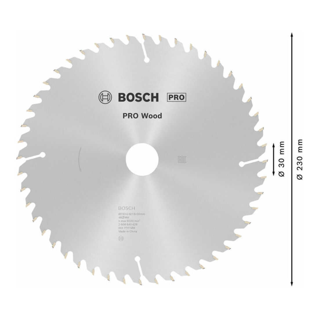 Lame p. scie circulaire Optiline Wood D. ext. 230 mm nbre. de dents 48 WZ perçag