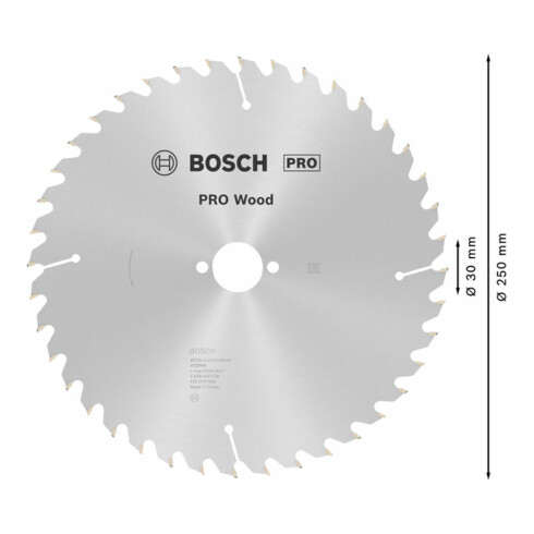 Lame p. scie circulaire Optiline Wood D. ext. 250 mm nbre. de dents 40 WZ perçag
