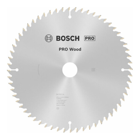 Lame p. scie circulaire Optiline Wood D. ext. 250 mm nbre. de dents 60 WZ/N perç