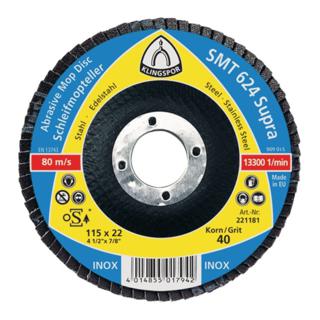 Klingspor Schleifmopteller SMT 624 180 x 22,23 mm Korn 40 gewölbt