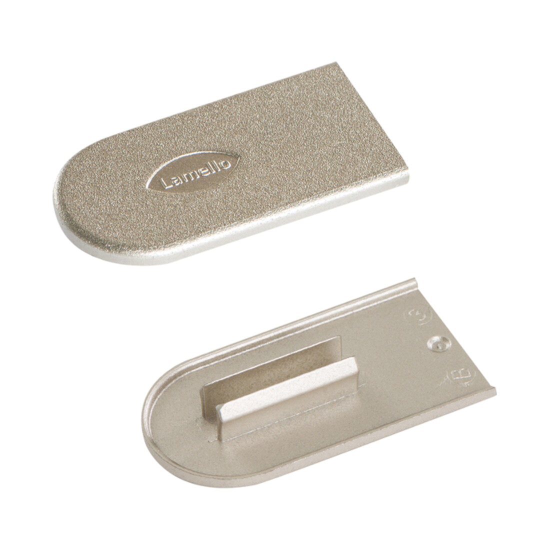 Lamello Cabineo Abdeckkappe, Metalloptik Nickel