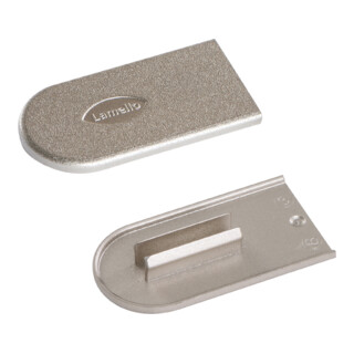 Lamello Cabineo Capuchon de finition, aspect métal nickel