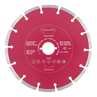 Lamello Disque diamanté de coupe pour Tanga DX200, diamètre 200 segmenté, avec fixation rapide