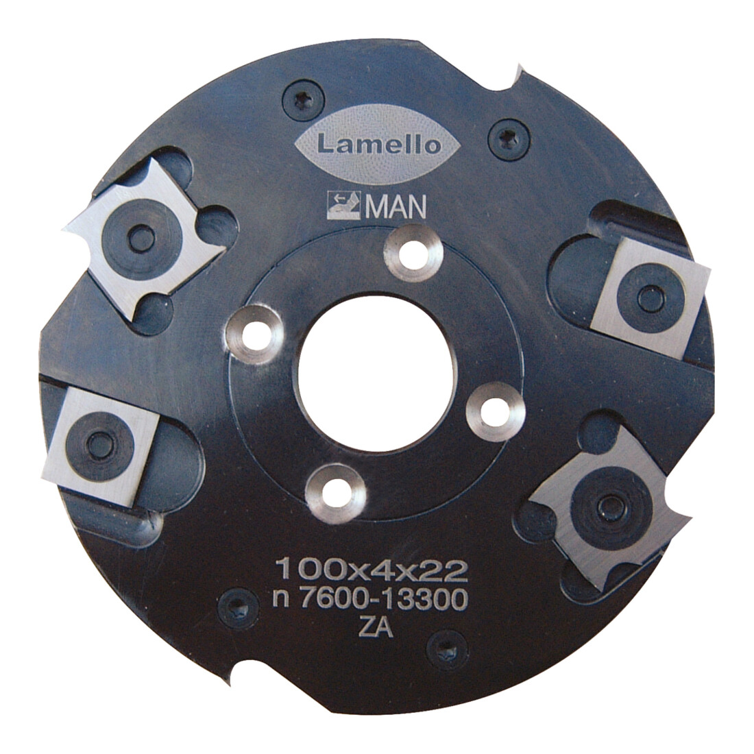 Lamello Fraise à double tranchant pour fraiseuse à rainurer, HW, Ø100x4xØ22 mm, Z4+V4, WS, NL 4, sans moyeu