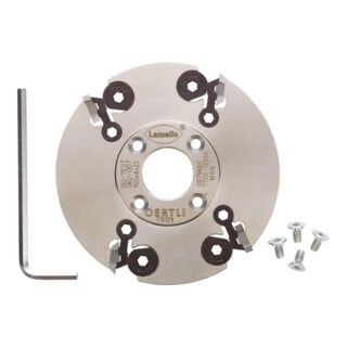 Lamello Fraise à plaquettes réversibles pour fraiseuse à rainurer, HW, Ø100x4xØ22 mm, Z4, WS, NL 4, avec moyeu