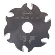 Lamello Fraise à rainurer, HW, 100 x 4 mm, Z6 denture alternée (3+3) pour Lamello Classic