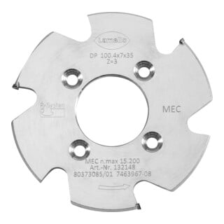 Lamello Fraise à rainurer P-System CNC, DP, D100,4x7xD35 mm, Z3, NL 4xD5,5xD50 mm