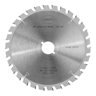 Lamello Lame de scie pour Tanga DX200, Z30, diamètre 200 avec fixation rapide