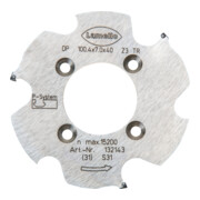 Lamello P-System Nutfräser CNC, DP, D100.4x7xD40 mm, Z3, NL 4xD5.5xD52 mm-3