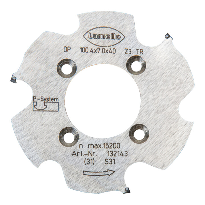 Lamello P-System Nutfräser CNC, DP, D100.4x7xD40 mm, Z3, NL 4xD5.5xD52 mm