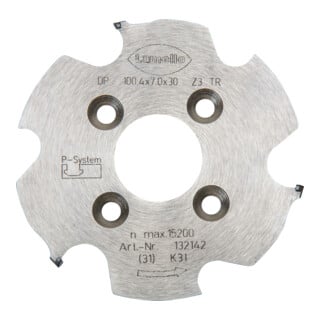 Lamello P-System-Nutfräser, DP (Diamant) für CNC 100.4x7x30mm, Z3, NLA 4/6,6/48mm