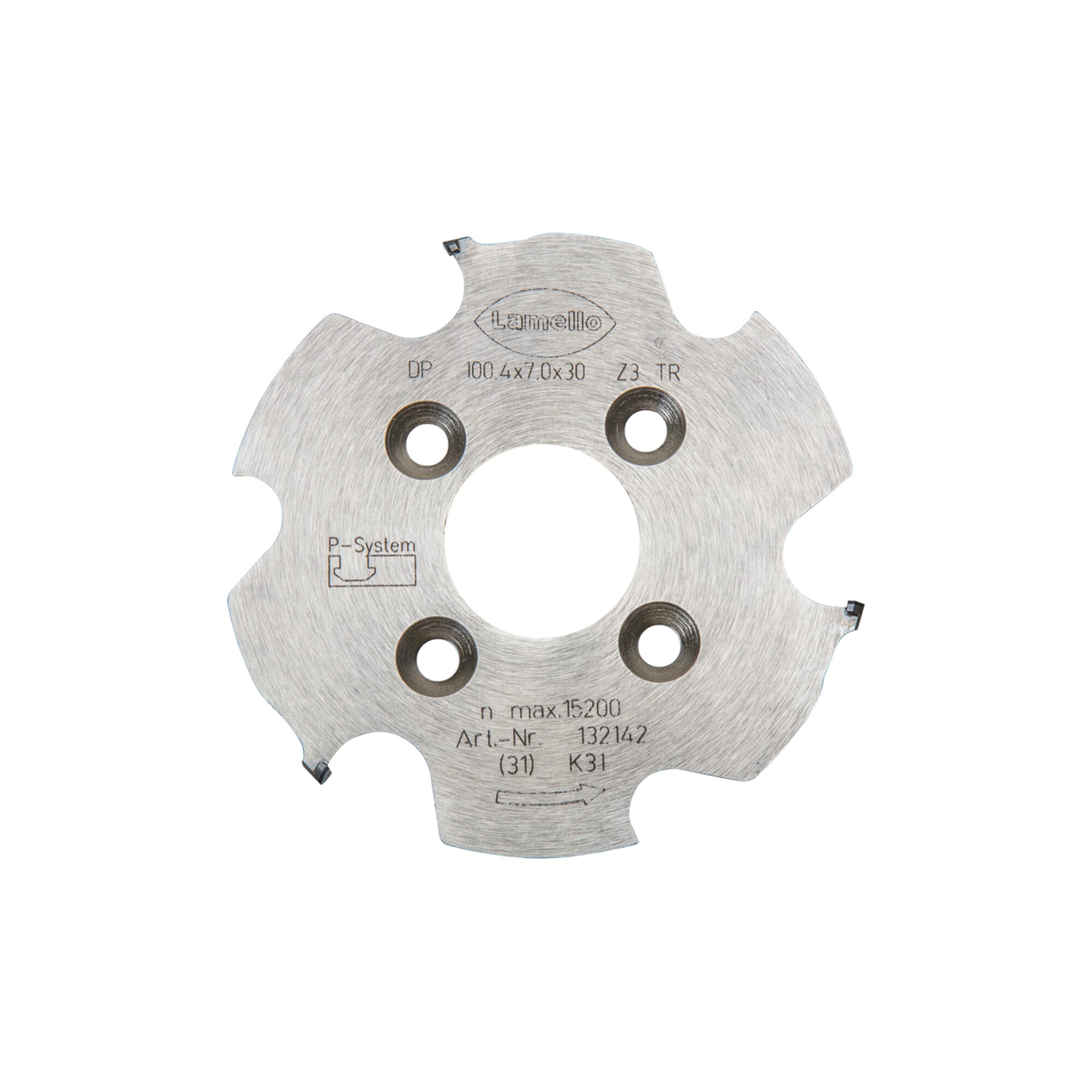 Lamello P-System-Nutfräser, DP (Diamant) für CNC 100.4x7x30mm, Z3, NLA 4/6,6/48mm
