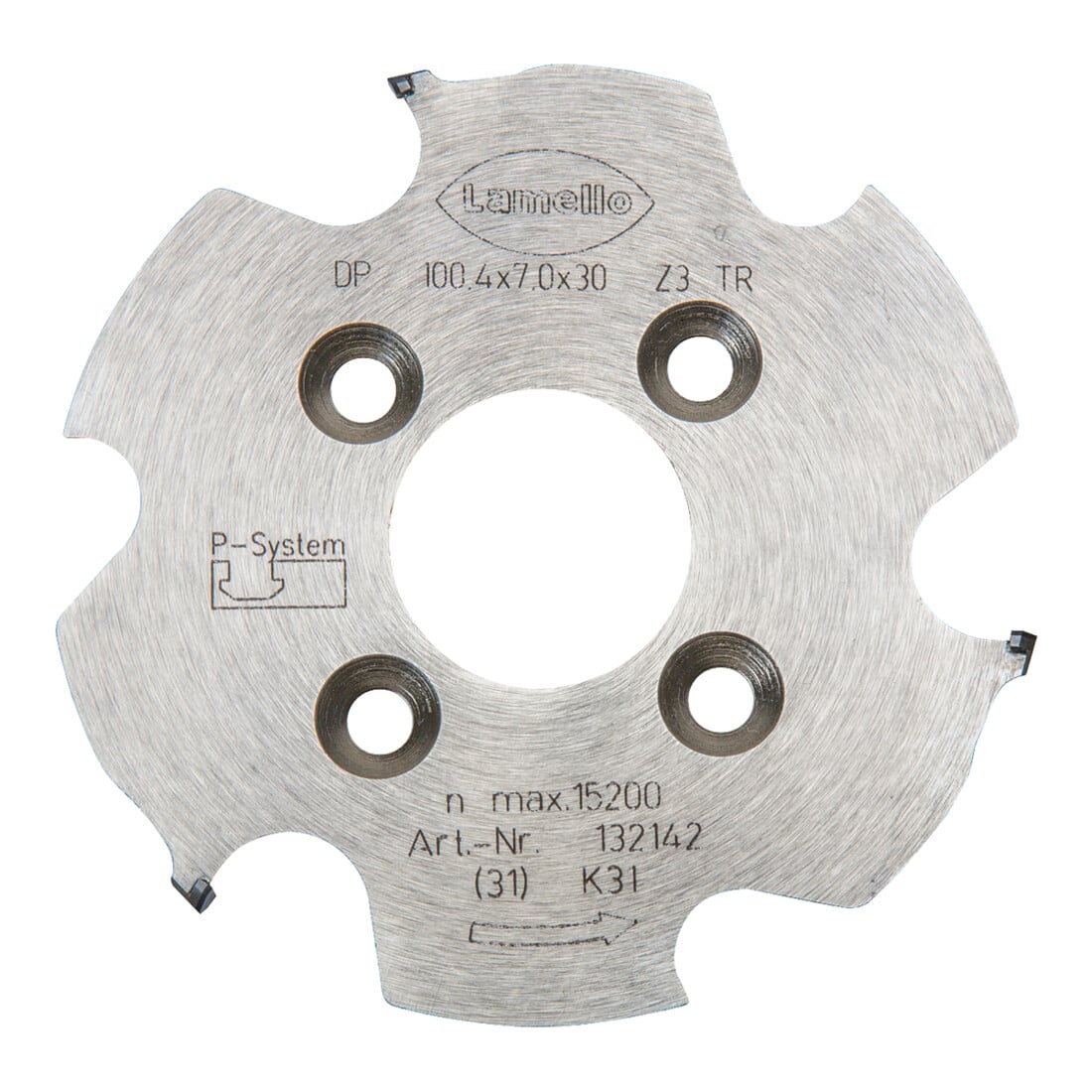 Lamello P-System-Nutfräser, DP (Diamant) für CNC 100.4x7x30mm, Z3, NLA 4/6,6/48mm