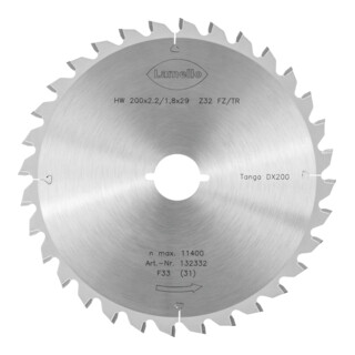 Lamello Sägeblatt Tanga DX200 HW Ø200 x 2.2 x Ø29 mm Z32 Schnellspann-Aufnahme