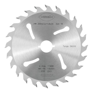 Lamello Sägeblatt Tanga DX200 HW Ø200 x 2.4 x Ø29 mm Z24 Schnellspann-Aufnahme