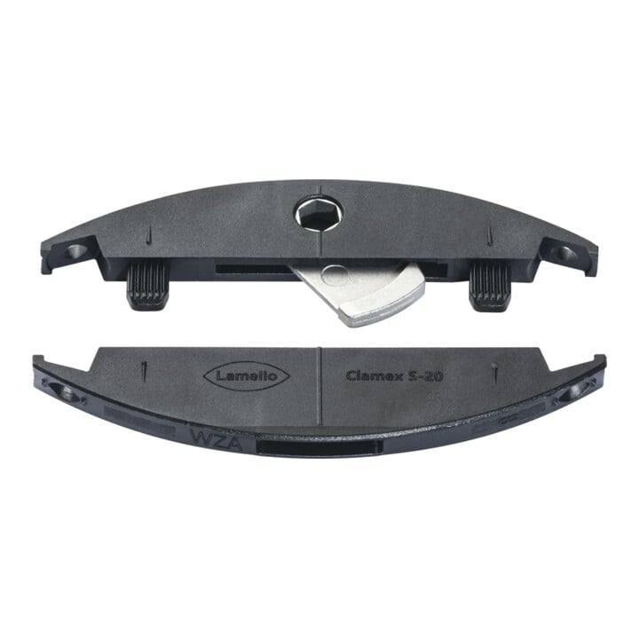 Set Lamello Verbinder Clamex S-20, Paar, inkl. Schrauben + Bohr- / Ausrichtlehre