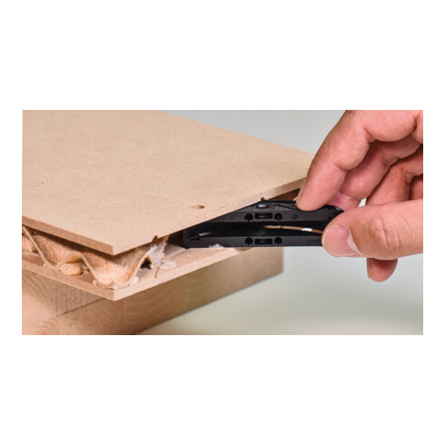 Lamello Verbindungssystem LC P-16x17, Set für Leichtbauplatten ohne Einsatz von Einleimern, 80 Stück, inkl. Clamex P-14