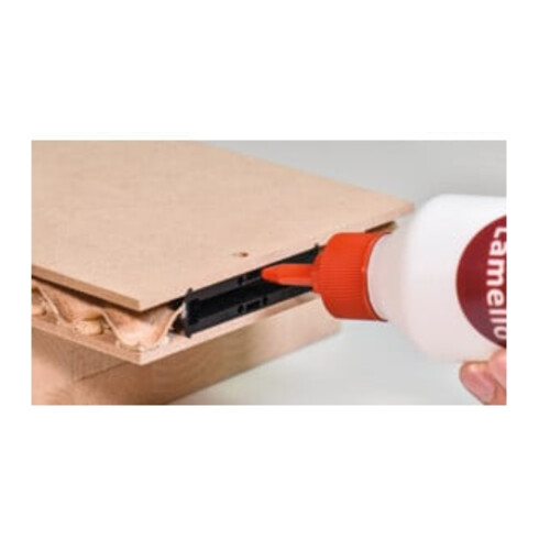 Lamello Verbindungssystem LC P-16x17, Set für Leichtbauplatten ohne Einsatz von Einleimern, 80 Stück, inkl. Clamex P-14