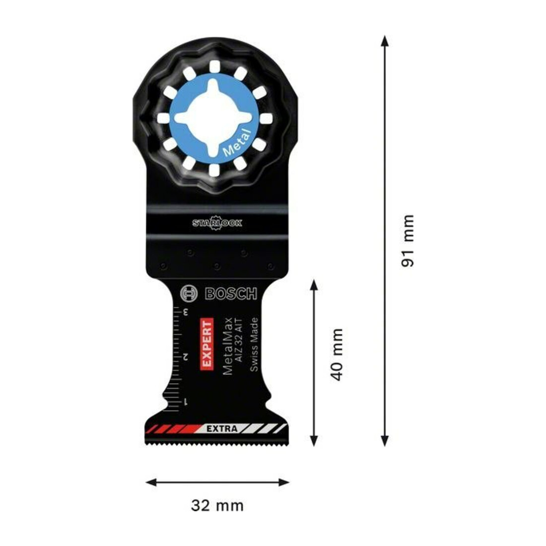 Lames Bosch Expert MetalMax AIZ 32 AIT pour outils multifonctions, 40 x 32 mm