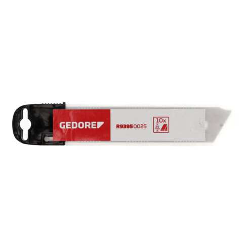 Gedore red Lames de rechange à détacher pour cutter, 10 pièces, largeur de lame 25 mm, épaisseur 0,5 mm, R93950025
