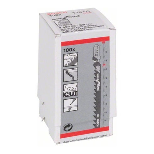 Lames de scie sauteuse Bosch T 144 D Speed for Wood