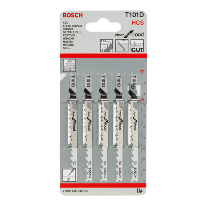 Lames de scie sauteuse T 101 D Clean for Wood