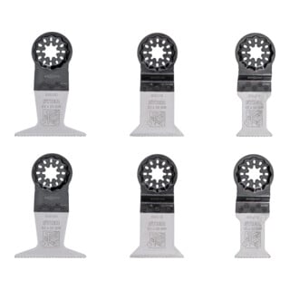 Lames de scie Starlock Multitool STIER Usage universel, bois et clous, 6 pièces