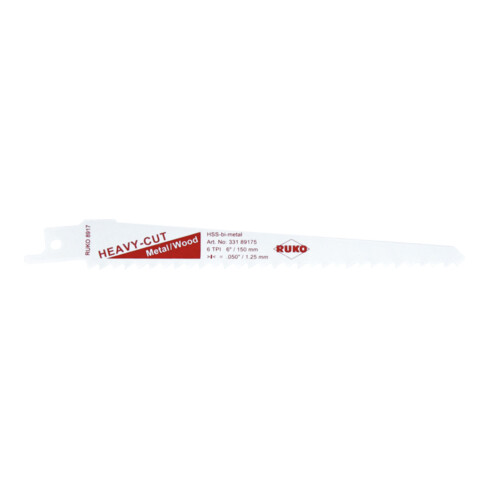 Lames de scies sabres RUKO 8917 acier bimétal