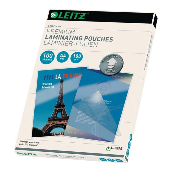Laminierfolie DIN A4 L303xB216mm Folienstärke 100 µm KT=100 St.