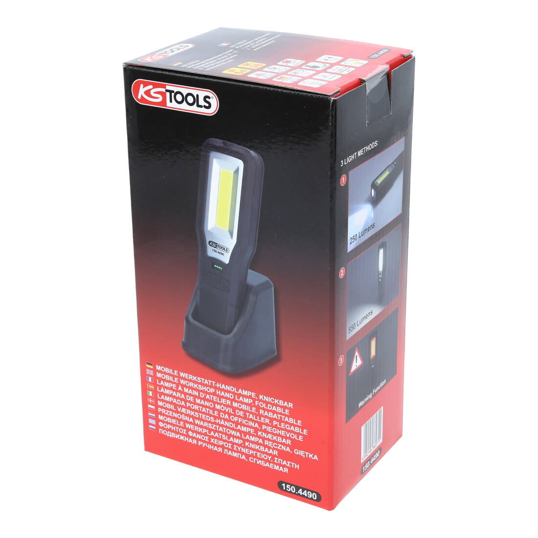 Lampe à main d’atelier mobile KS Tools, rabattable, 550 Lumens
