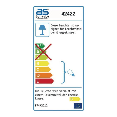 Lampe baladeuse avec ampoule à économie d'énergie 20 W SCHWABE AS
