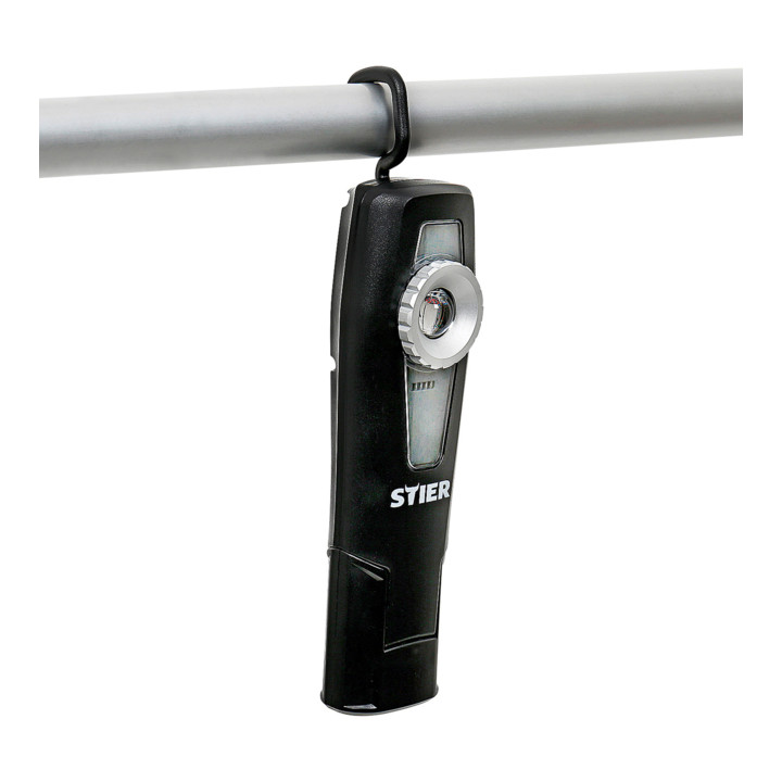Lampe d'atelier à LED sans fil STIER, 350 lumens, avec station de charge