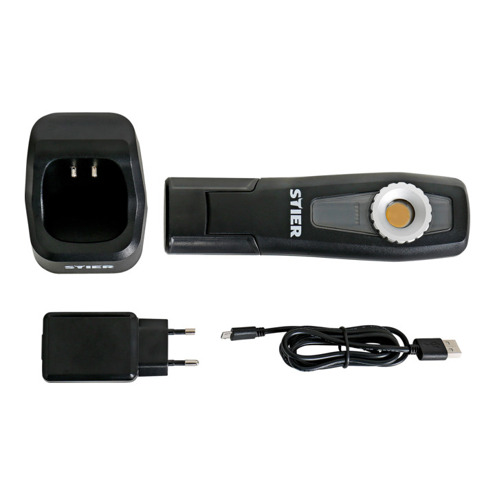 Lampe d'atelier à LED sans fil STIER, 350 lumens, avec station de charge