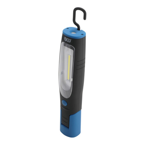 Lampe d’atelier rechargeable COB-LED avec aimant et crochet BGS