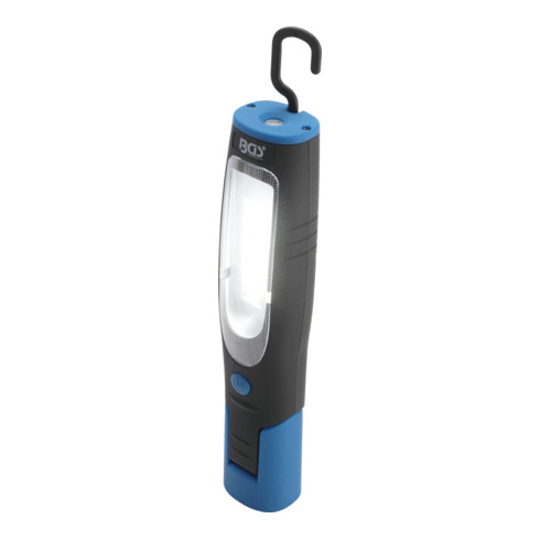 Lampe d’atelier rechargeable COB-LED avec aimant et crochet BGS