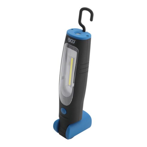 Lampe d’atelier rechargeable COB-LED avec aimant et crochet BGS