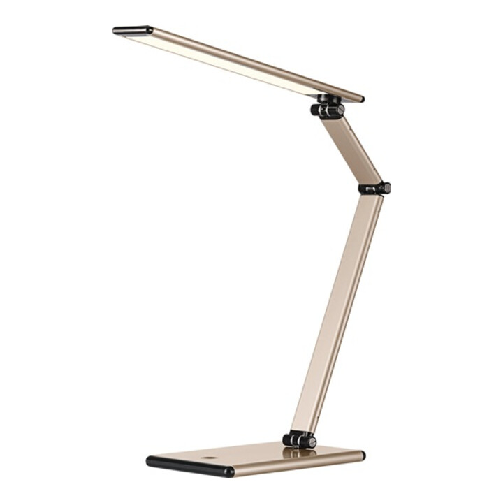 HANSA Lampe de bureau alu doré H 410 mm socle avec LED