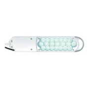 Lampe de bureau métal/plastique blanc H.max.450mm avec pince et LED-2