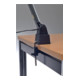 Lampe de bureau plastique noir/anthracite avec pied avec ampoule à économie d'én-2