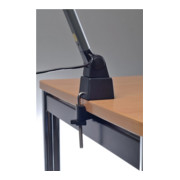 Lampe de bureau plastique noir/anthracite avec pied avec ampoule à économie d'én-2
