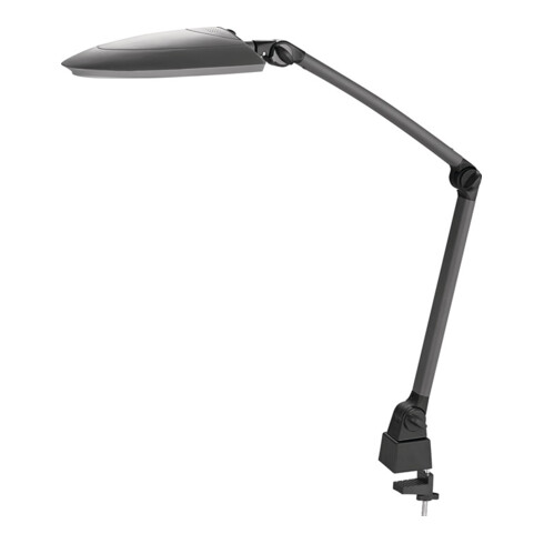 Lampe de bureau plastique noir/anthracite avec pied avec LED