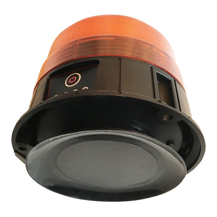 Lampe de signalisation LED rechargeable, magnétique, avec ventouse