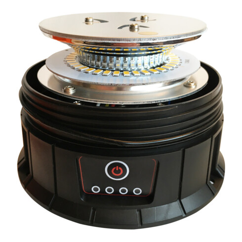 Lampe de signalisation LED rechargeable, magnétique, avec ventouse