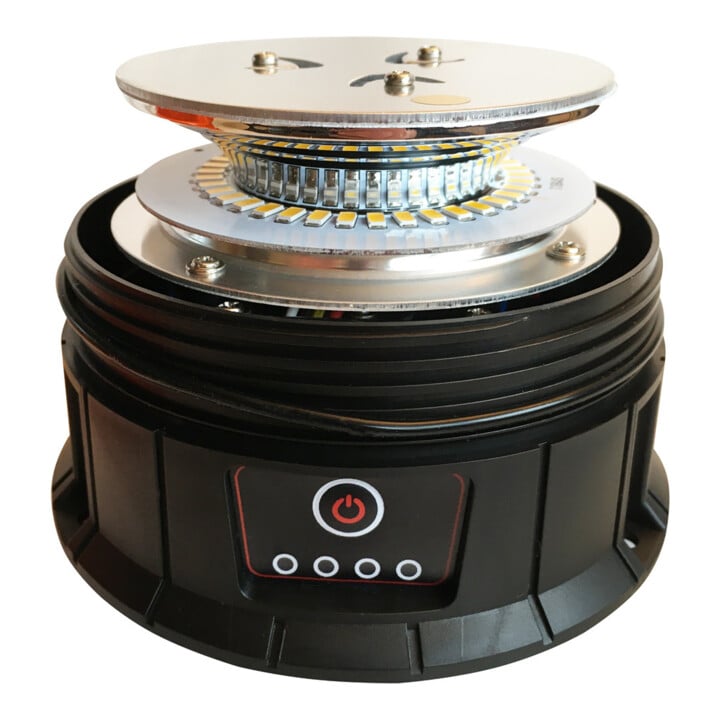 Lampe de signalisation LED rechargeable, magnétique, avec ventouse